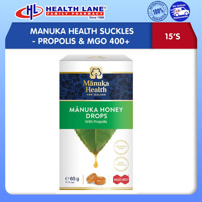 MANUKA HEALTH SUCKLES- PROPOLIS & MGO 400+ 15'S